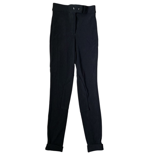 AMERICAN Apparel Black Ribbed Slim Fit Riding Pant Size S - Picture 2 of 13